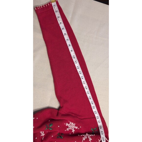 Holiday Christmas Ugly Sweater Red Snowman Sweater - Picture 11 of 16